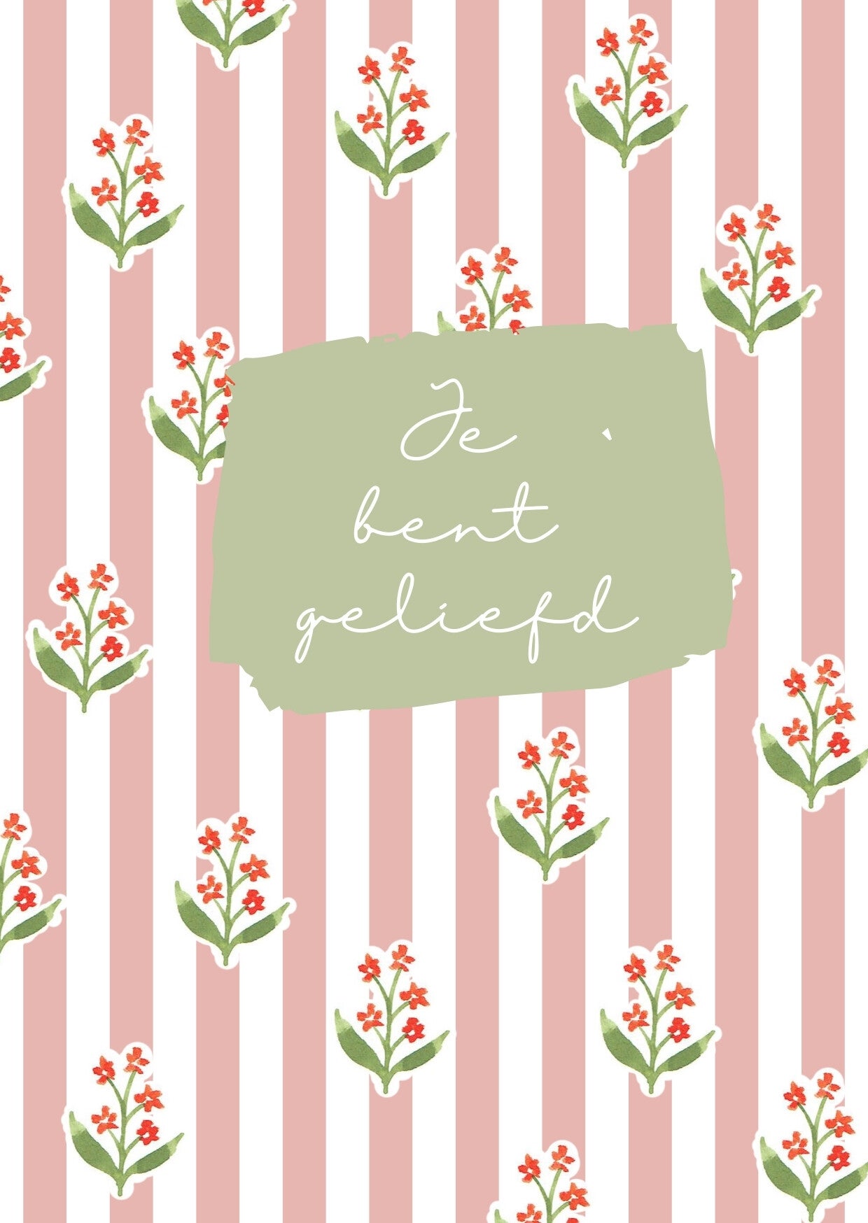 Petal Print Geliefd - kaart