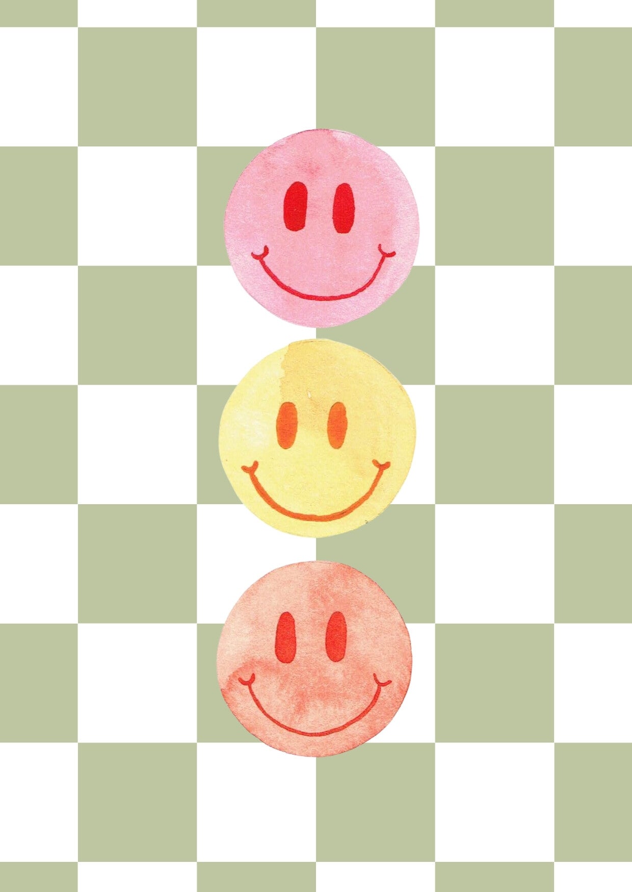 Petal Print Smiley - kaart