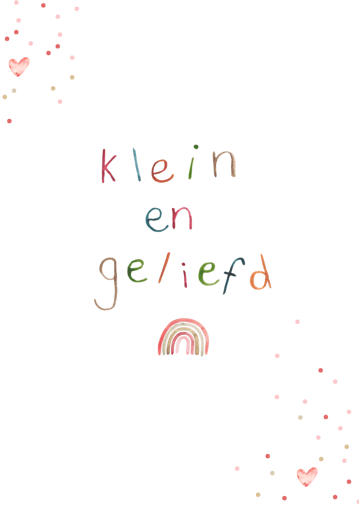 Klein en Geliefd - Zachtjes - kaart