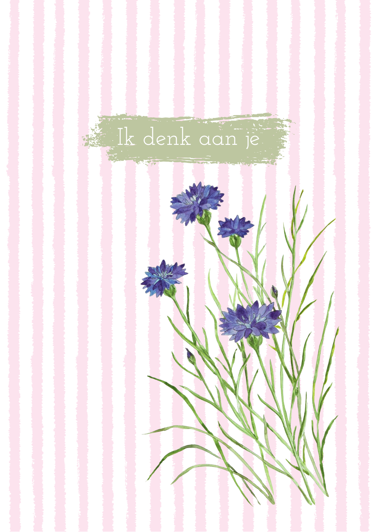 Ik denk aan jou Elegant - kaart