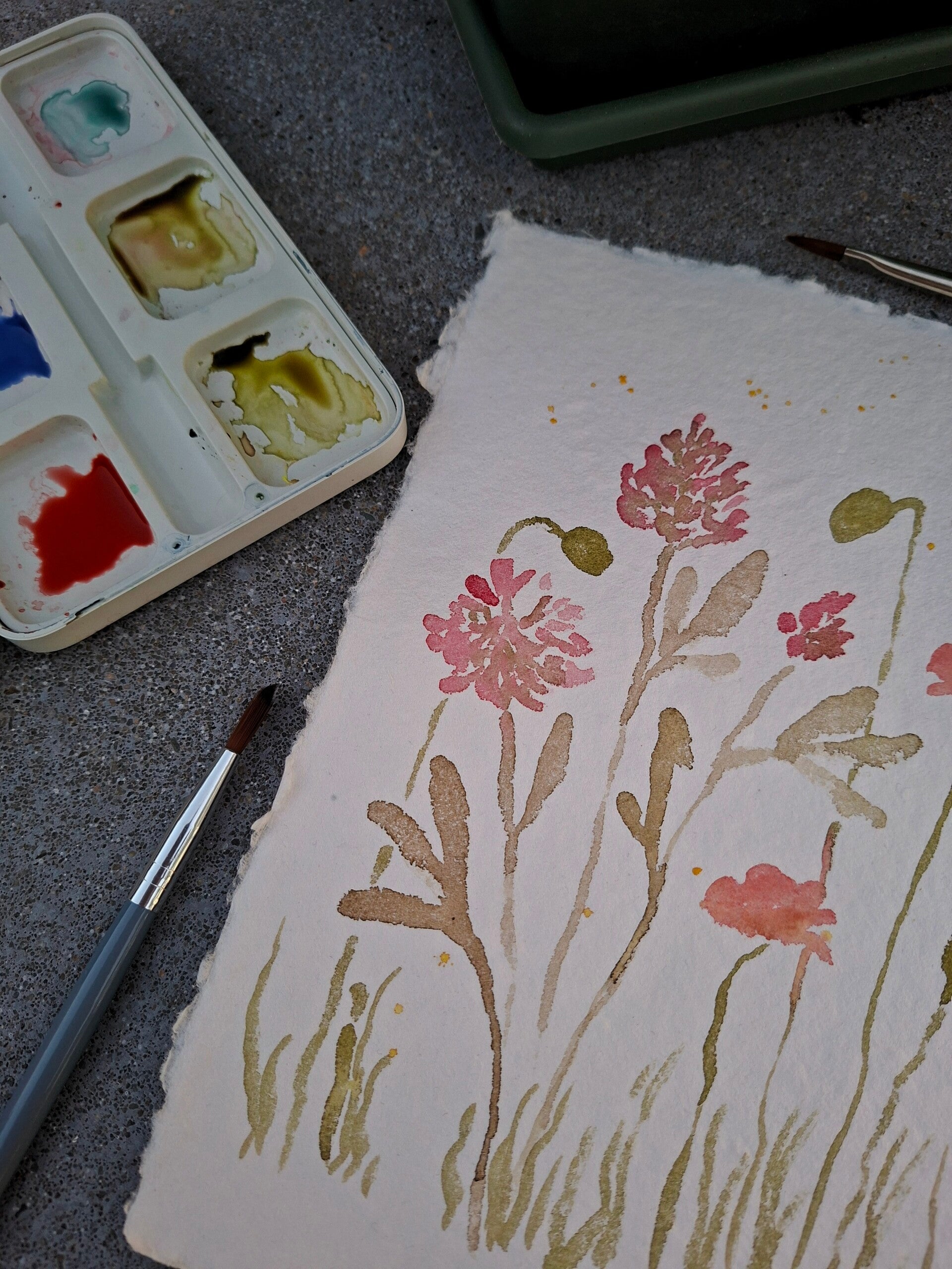 Kreadoe Workshop: Botanische aquarel op katoen