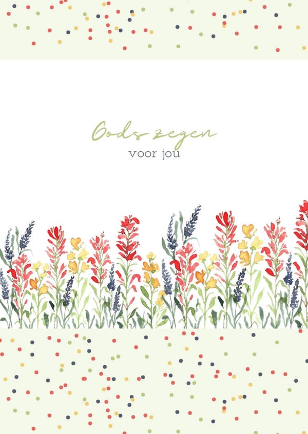 Zegen - Veldbloemen - kaart