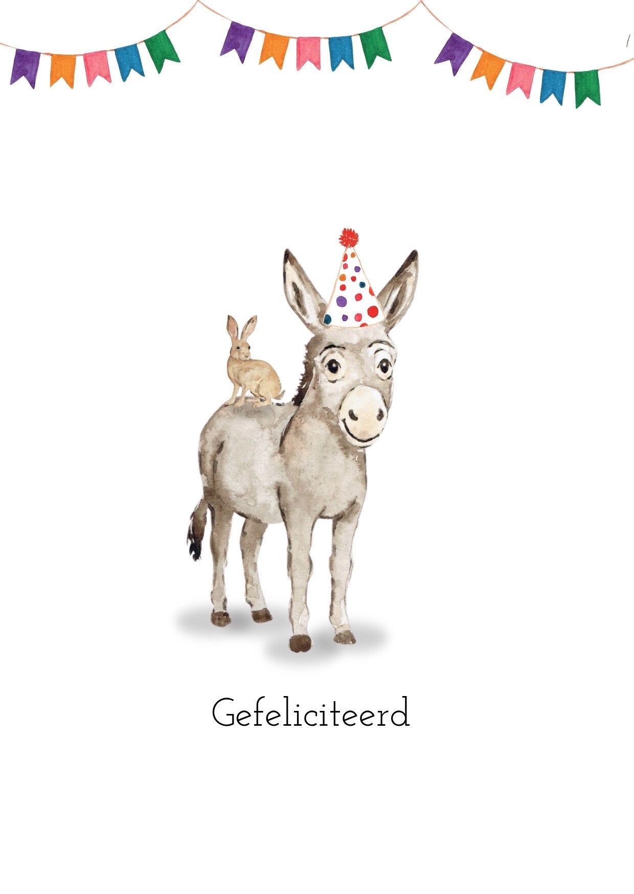 Jarige Ezelin - Cosmea - kaart