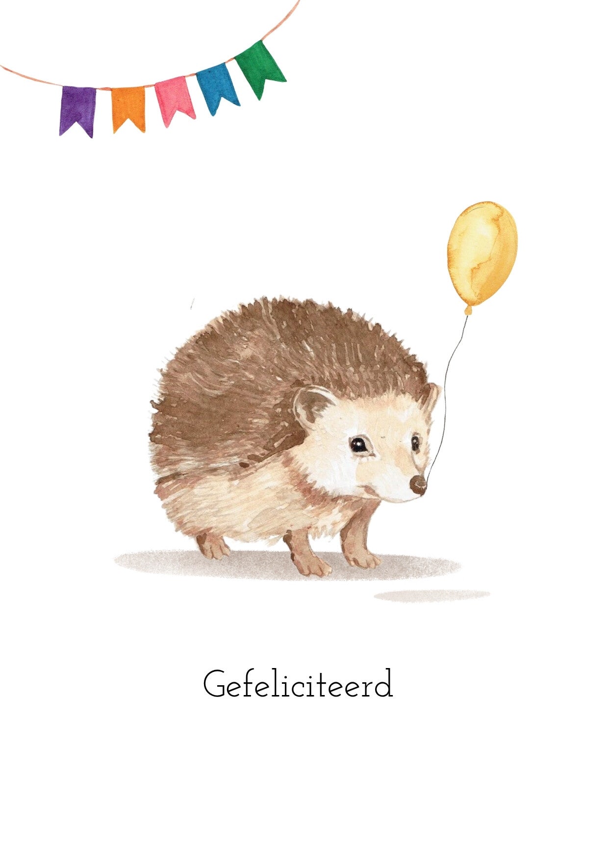 Jarige Egel - Zachtjes - kaart