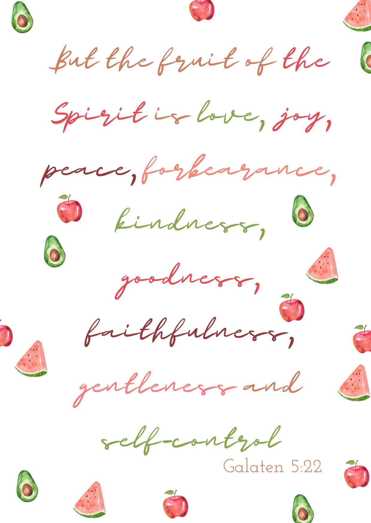 Fruits of The Spirit - kaart