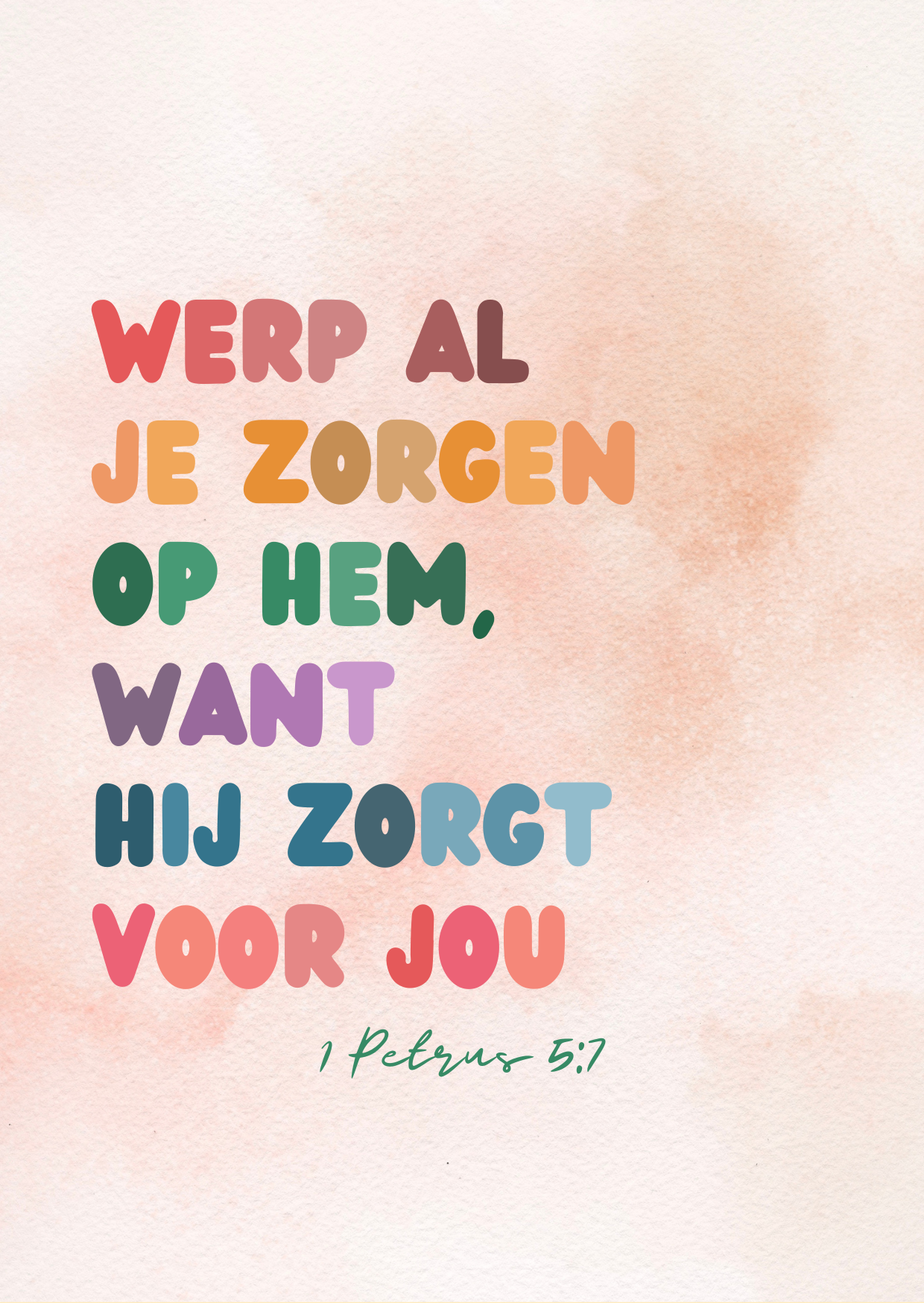 Hij zorgt voor jou - kaart