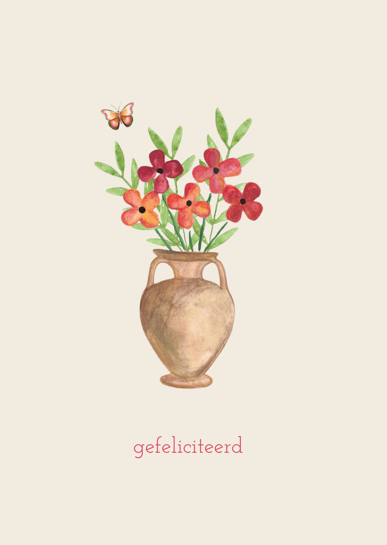 Vaas met bloemen - kaart