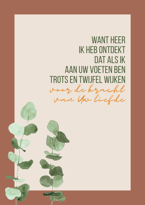 Kracht van Uw liefde - kaart