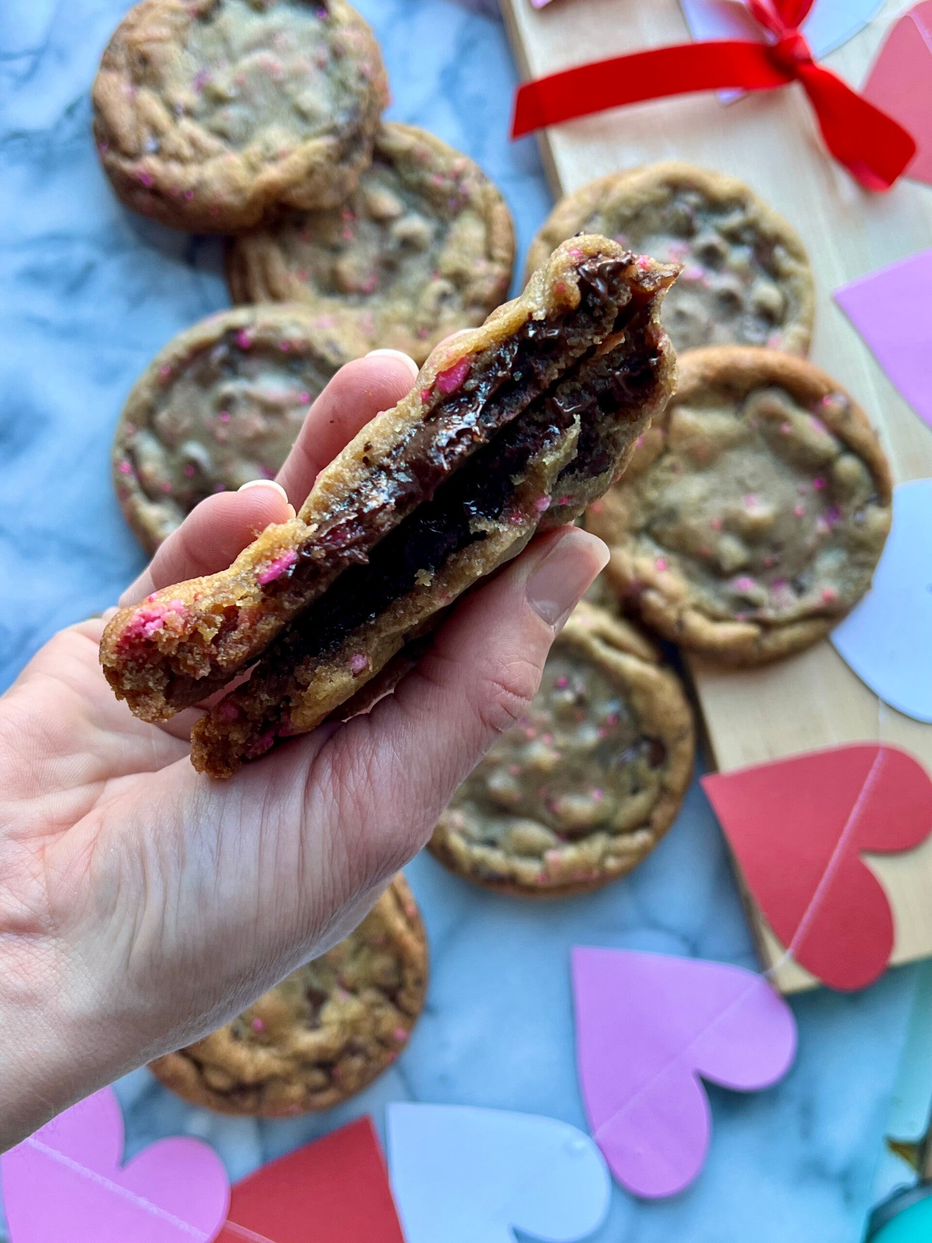Valentine Chocolate Chips Cookies