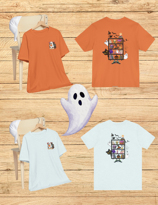 Spooky Bookshelf - Halloween Tee