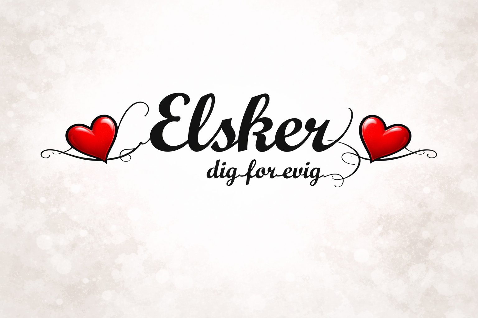 Valentins kort elsker dig for evig