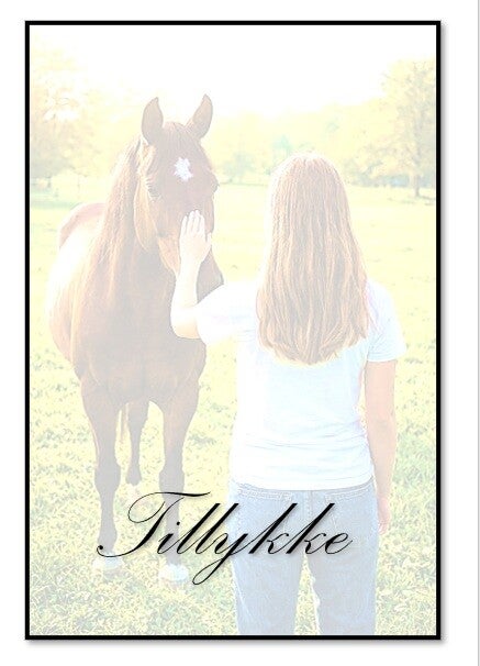 konfirmation kort heste