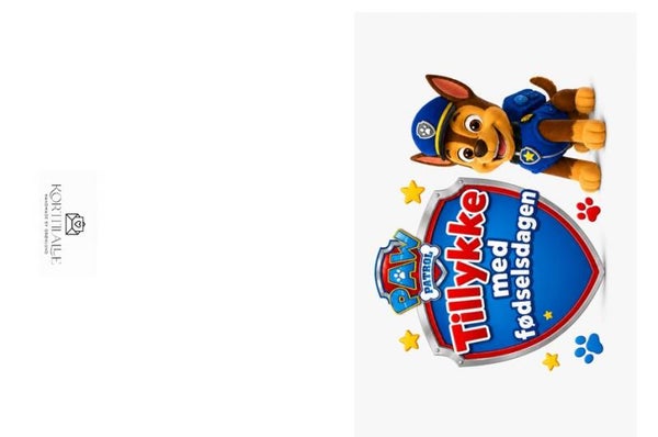 tillykke kort paw patrol