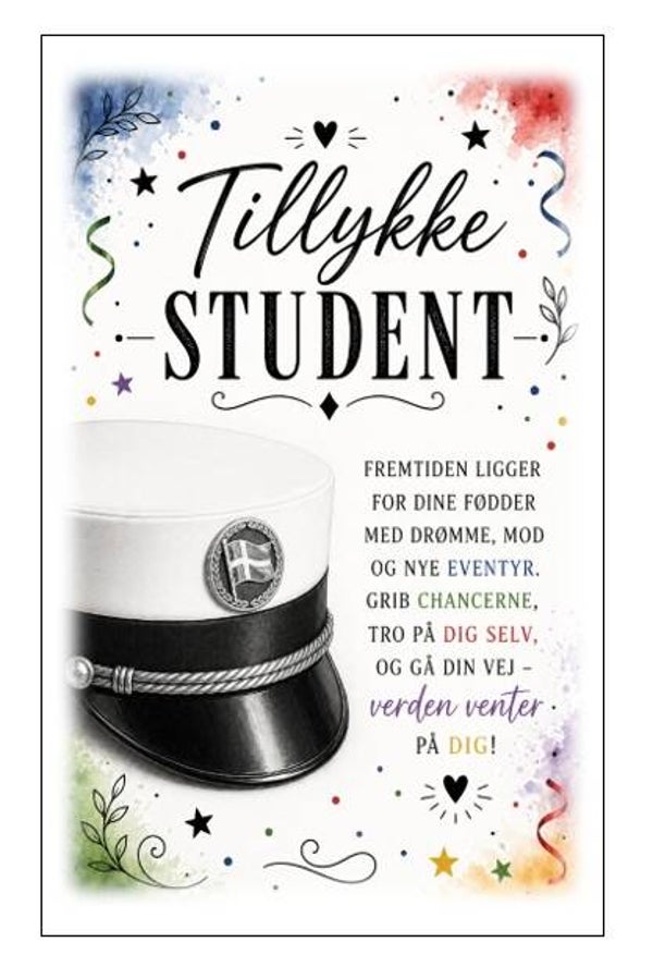 Tillykke studenter kort