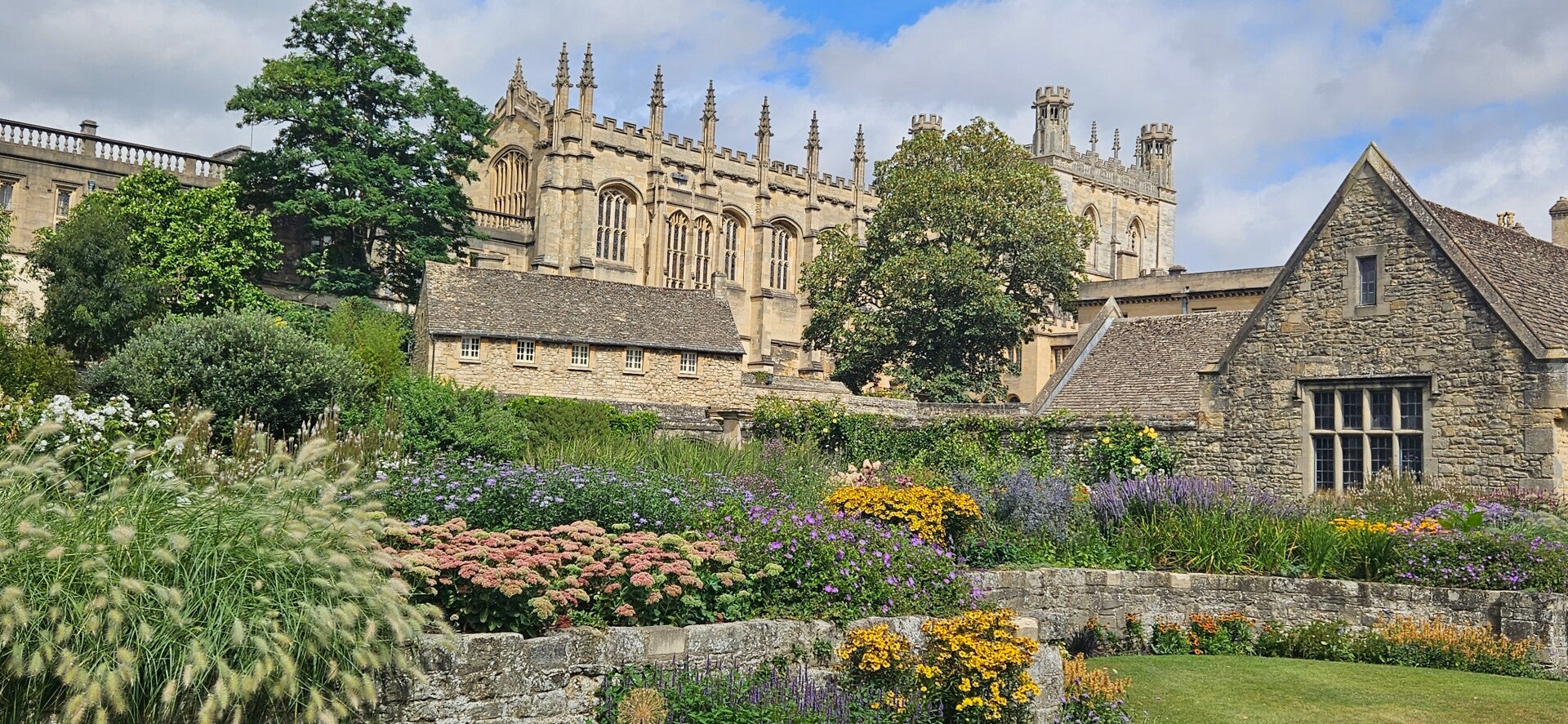 The spectacular manicured heritage gardens of Christ Church College, Oxford University.