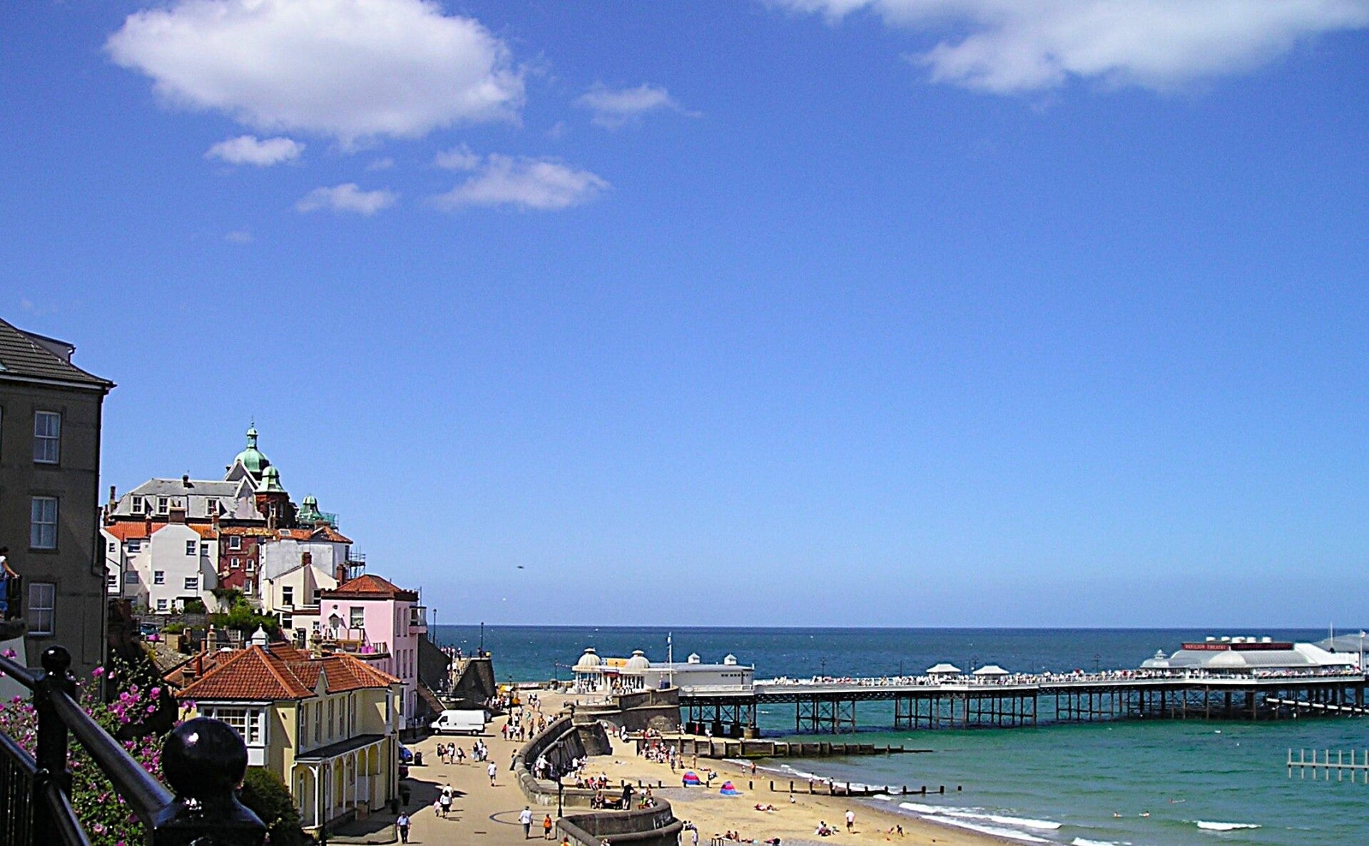 The classic Victorian pier and coastline at Cromer, a staple of the North Norfolk experience.