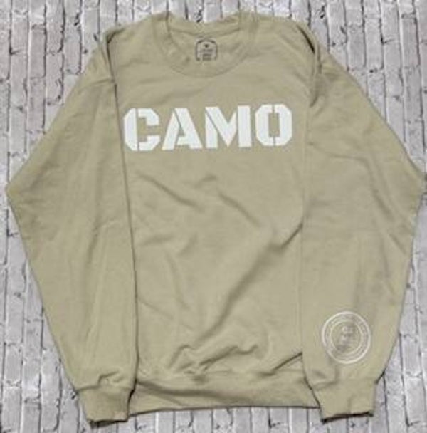 CAMO Sweater - Sand/white