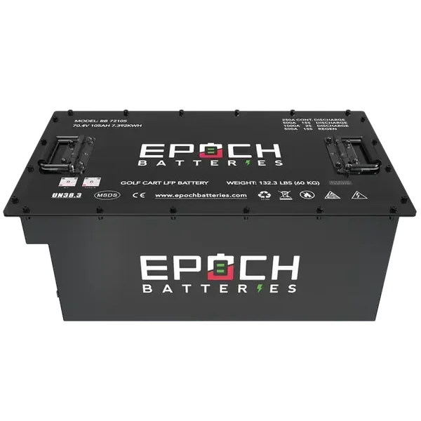 70.4V (72V) 105ah - LiMax Series - Lithium LiFePO4 Golf Cart Battery - Complete Kit