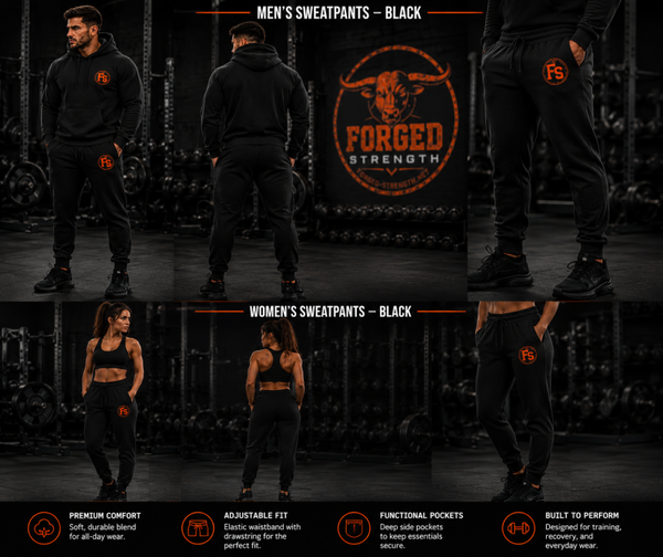 Black Fleece Jogger Pants