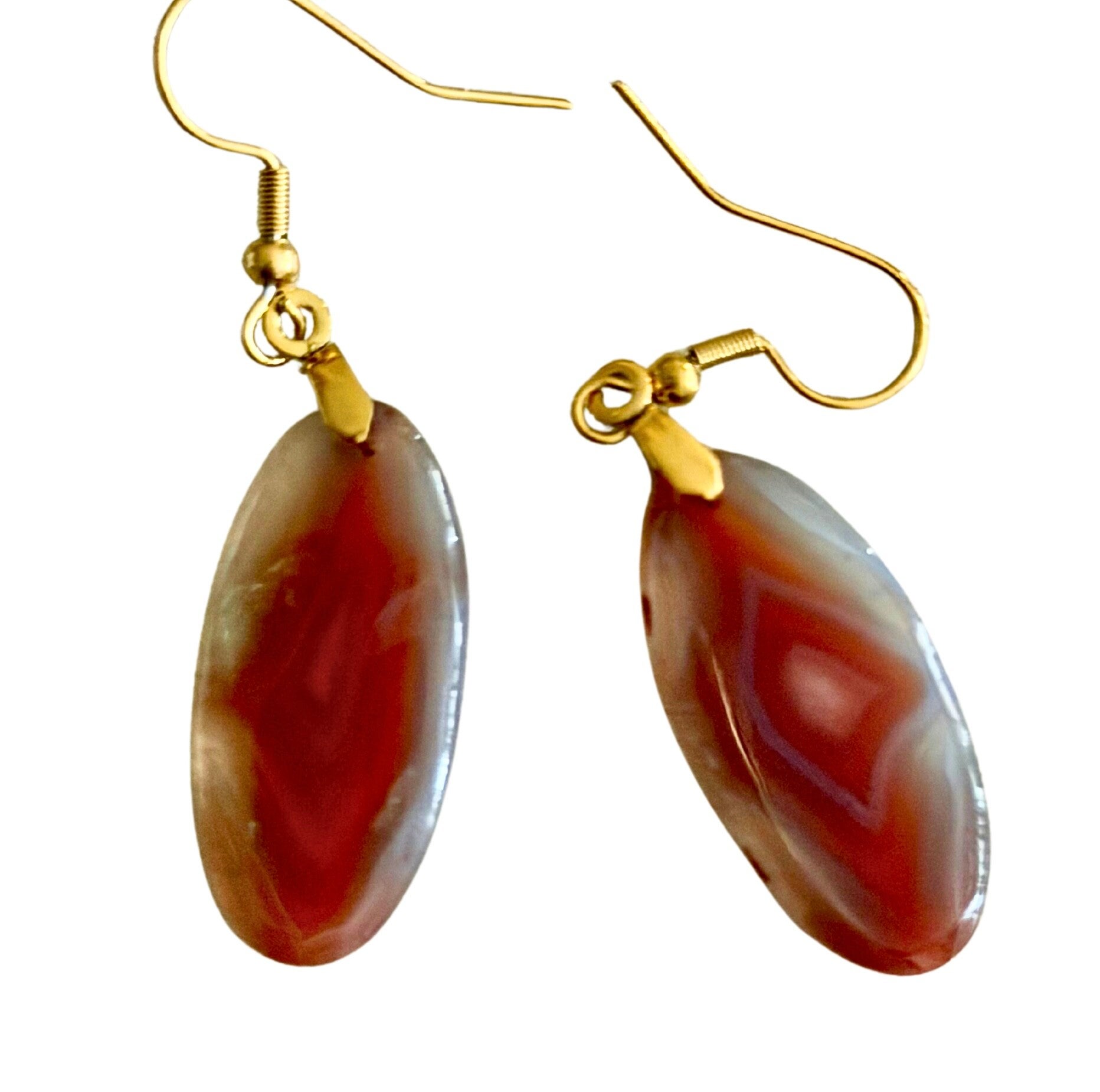 Pendentif Boucles D'oreille AgateBoswana