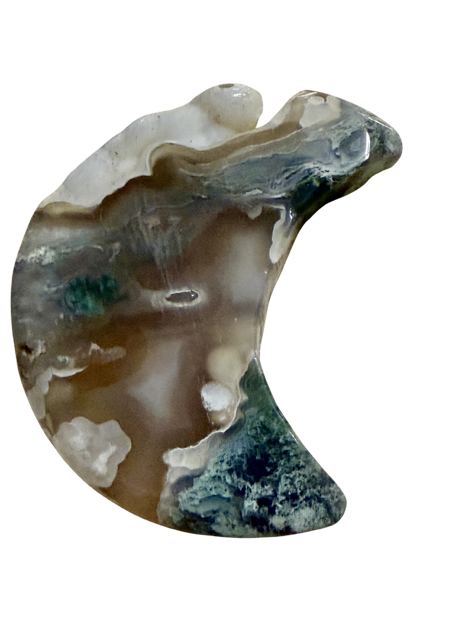 Lune agate mousse + support