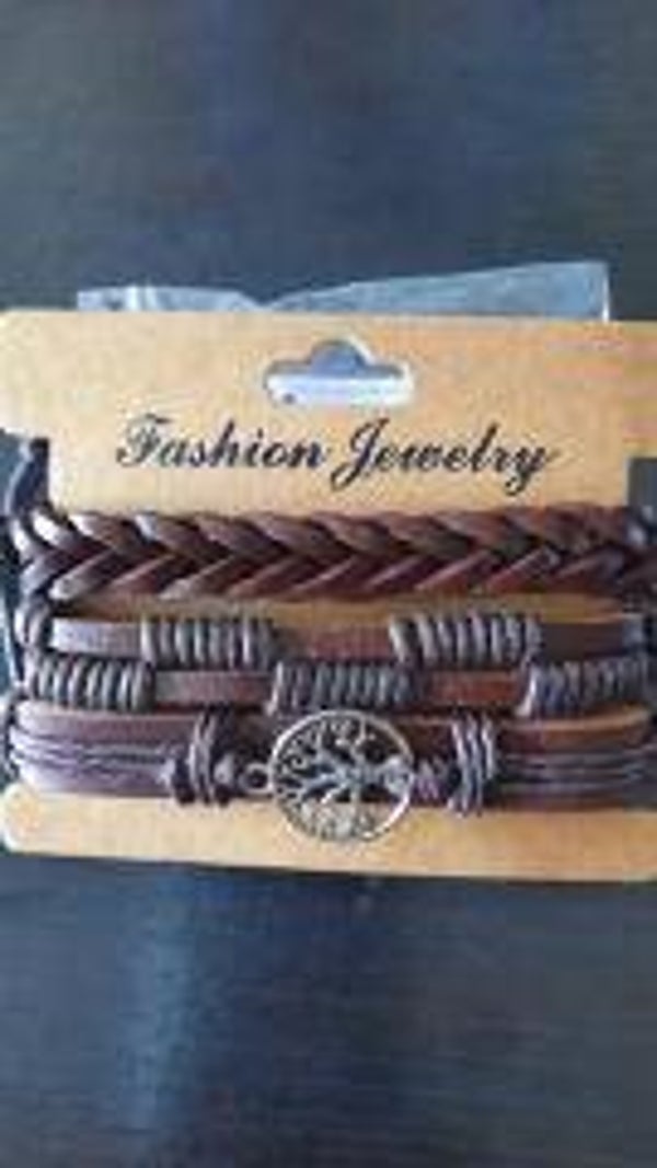 Heren Armband Palm Leder