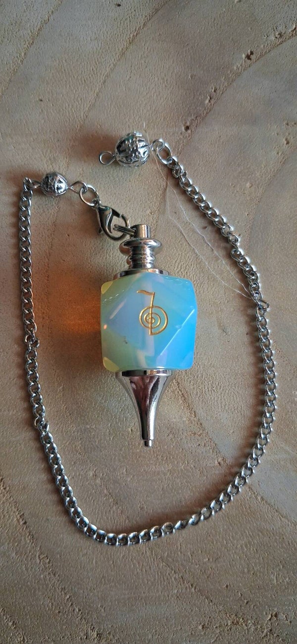 Pendel Merkaba met Cho Ku Rei Teken: Opaliet