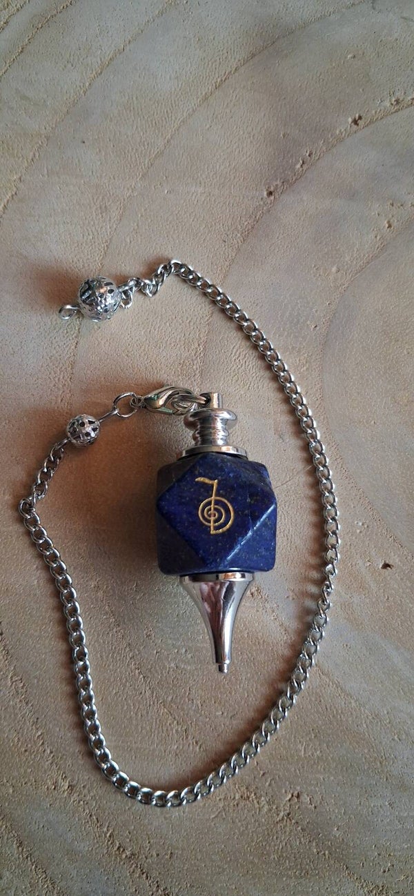 Pendel Merkaba met Cho Ku Rei Teken: Lapis Lazuli