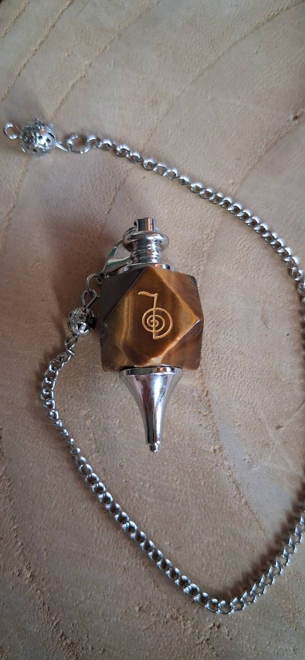 Pendel Merkaba met Cho Ku Rei Teken: Tijgeroog