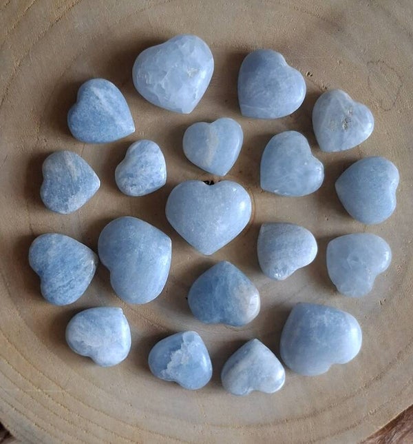 Blauwe Calciet Hartjes