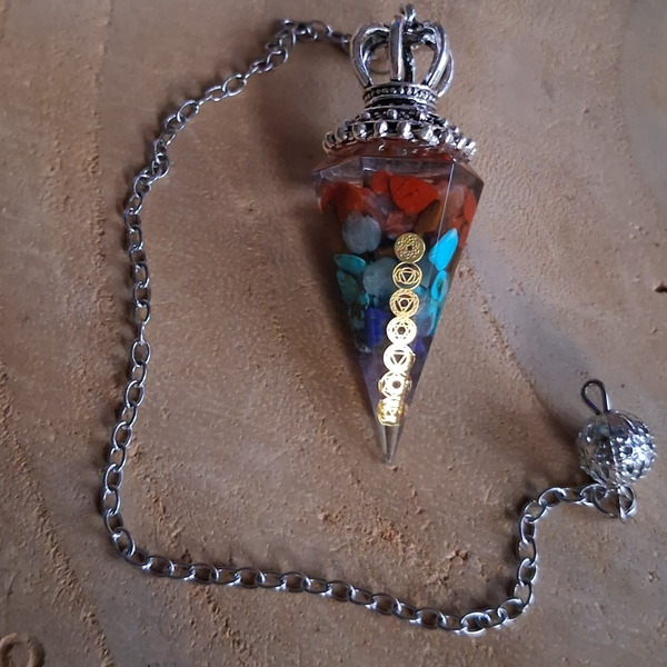 Pendel Orgonite Chakra: Zilveren Kroon