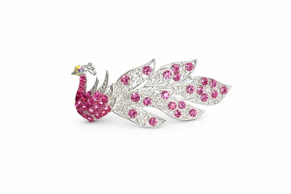 Barrette cheveux Paon