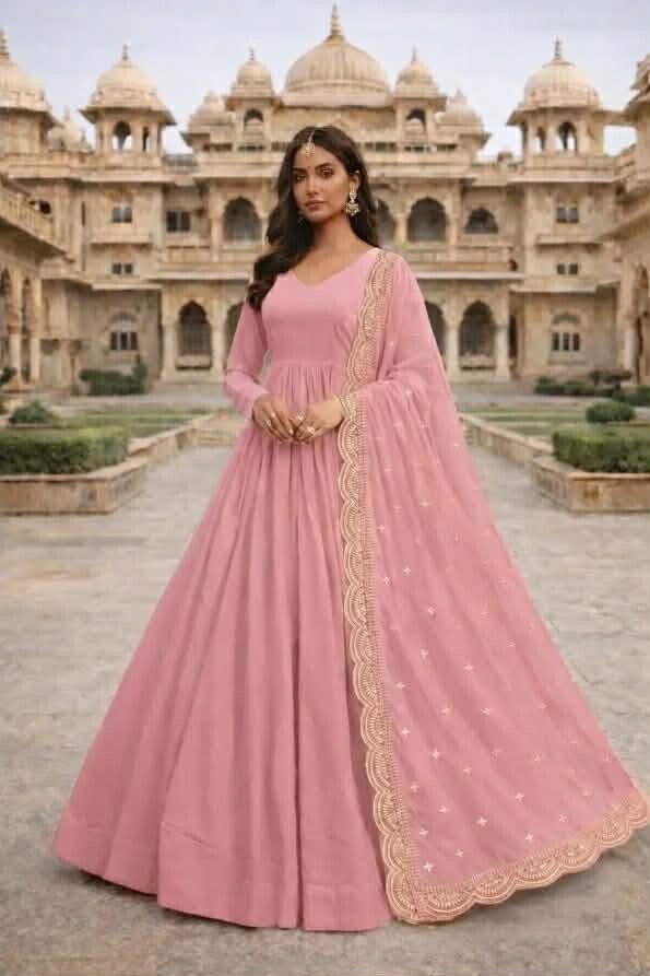 Robe Anarkali Rose