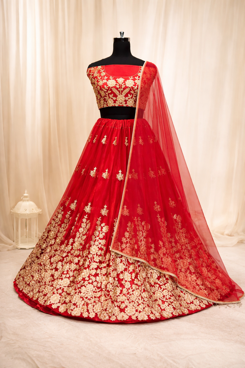Lengha Rouge doré