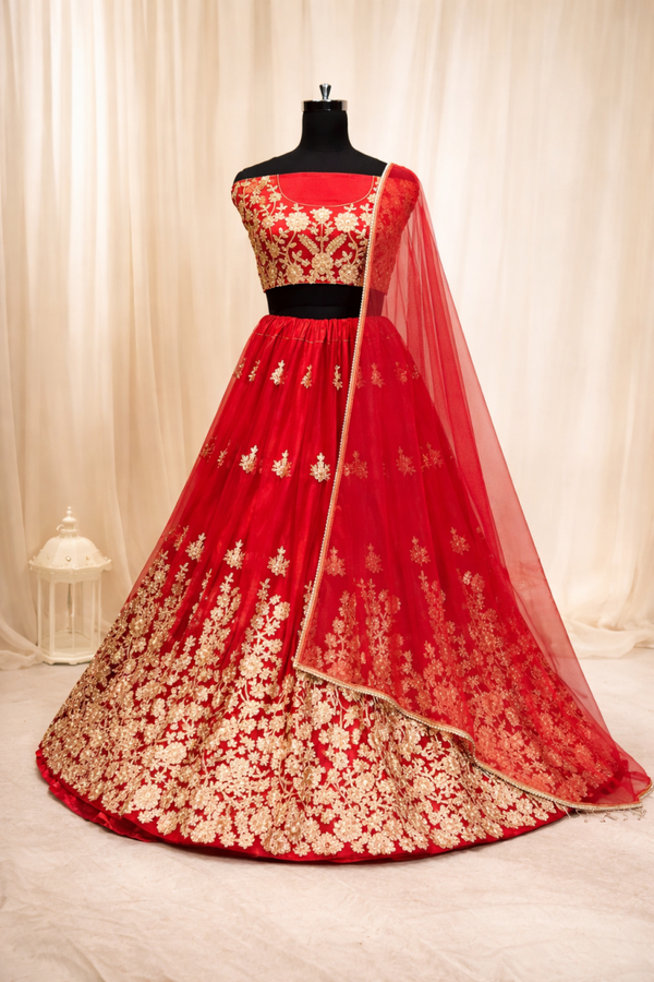 Lengha Rouge doré