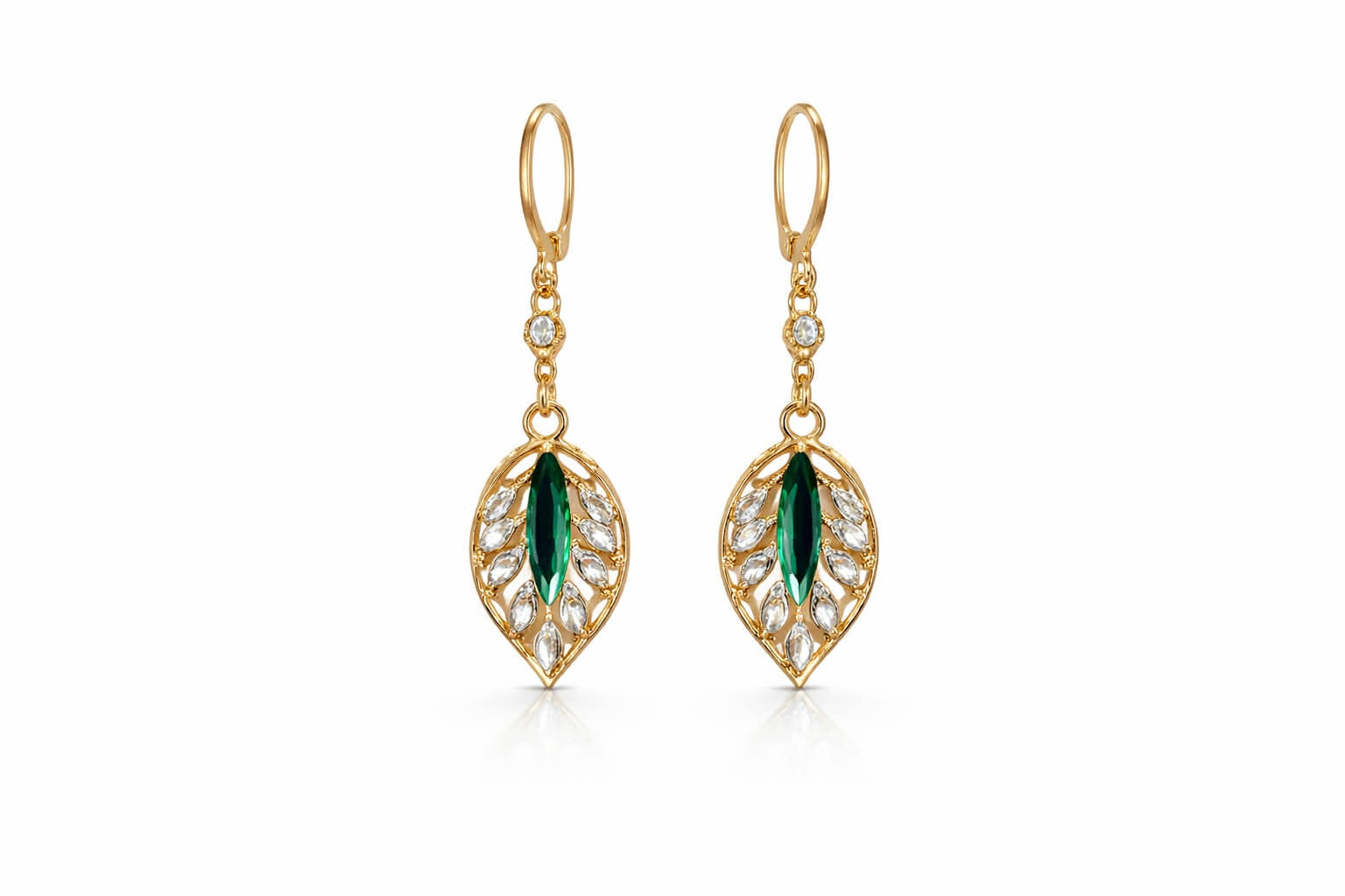 Boucles d'oreilles feuille
