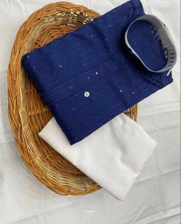 Ensemble bleu nuit sequin