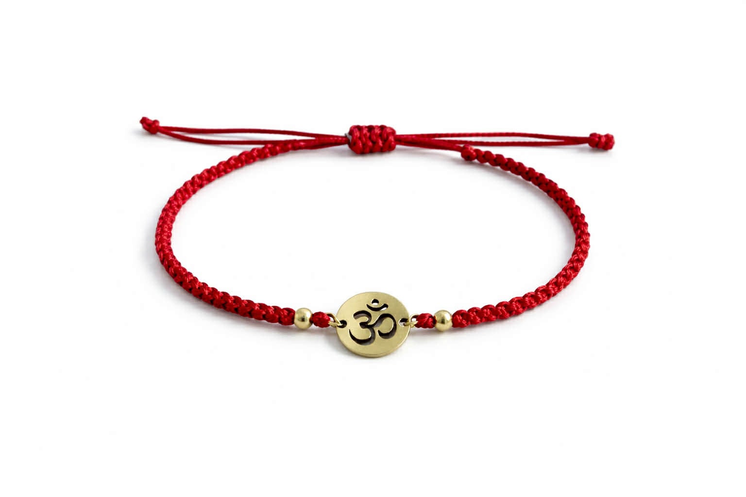 Bracelet OM rouge doré