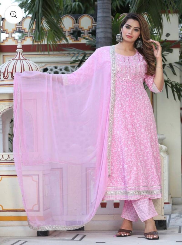 Ensemble rose Coton