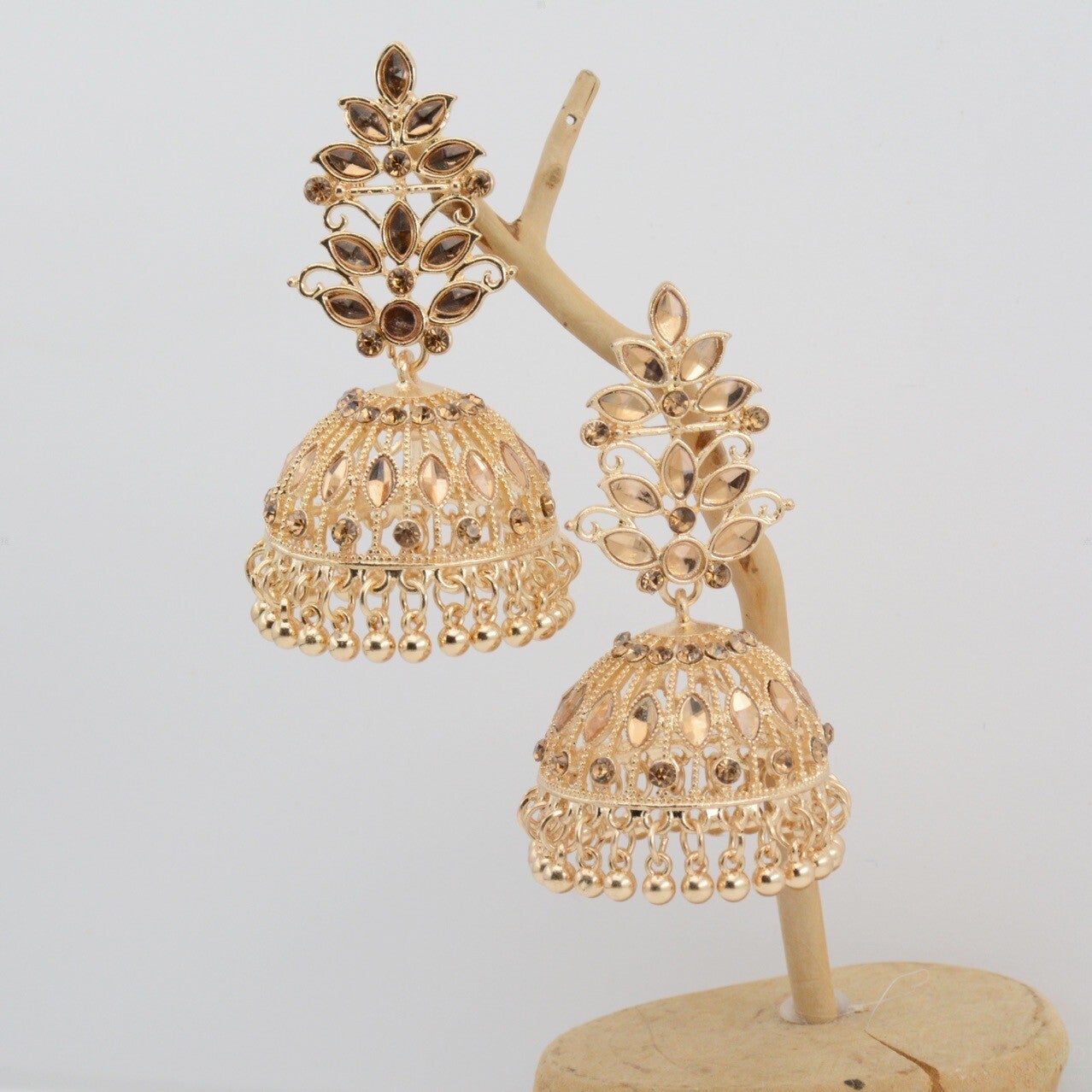 Boucles d'oreilles Jhumka Dorées
