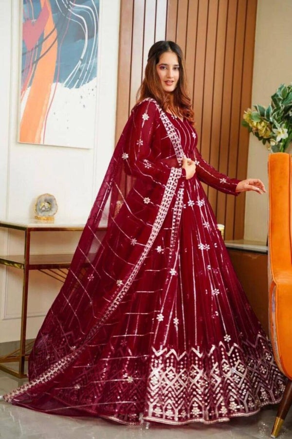Lengha éclat bordeaux