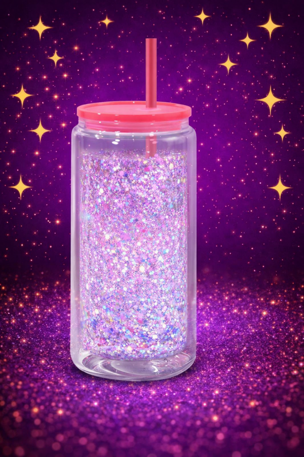 16oz Predrilled Plastic Snowglobe Cup