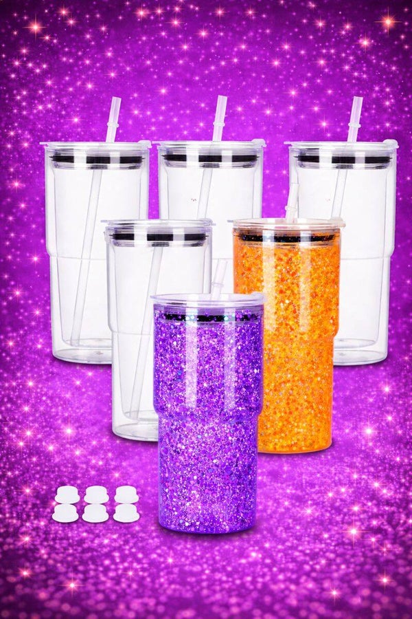 18oz Pre-drilled snowglobe cup