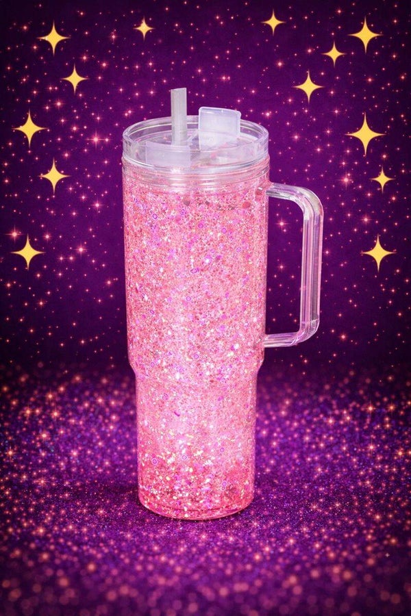 40oz Predrilled Plastic Snowglobe Cup