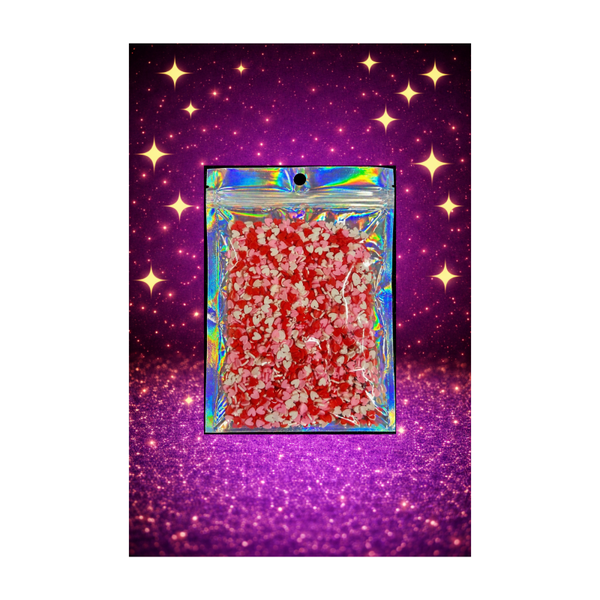 Mixed love hearts Polymer Clay Slices – 10g