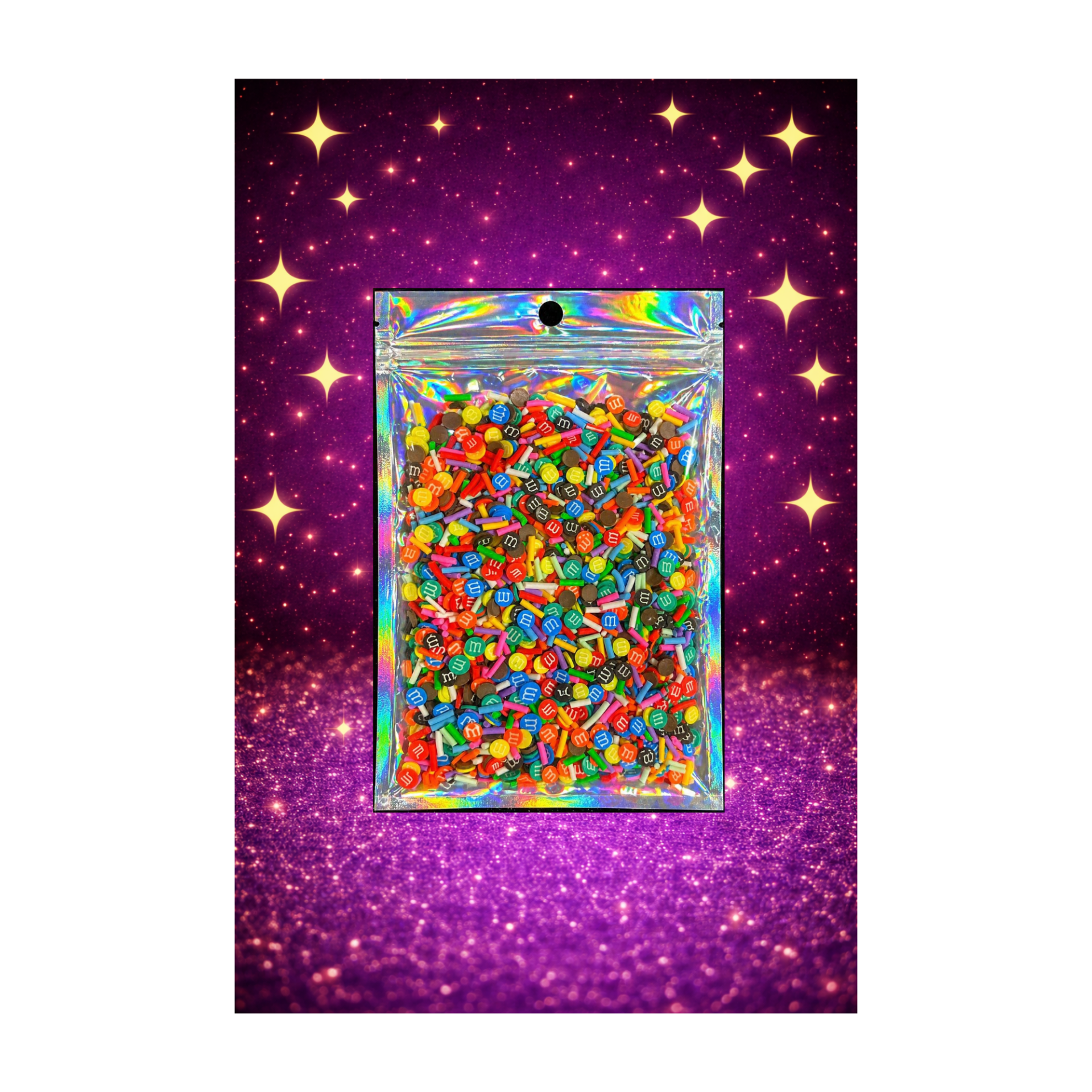 Chocolate with sprinkles  Polymer Clay Slices – 10g