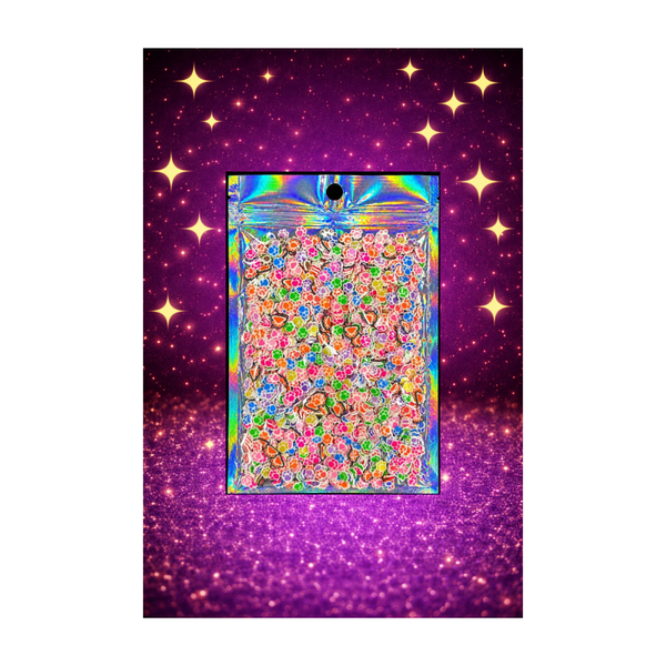 Rainbow paw prints Polymer Clay Slices – 10g