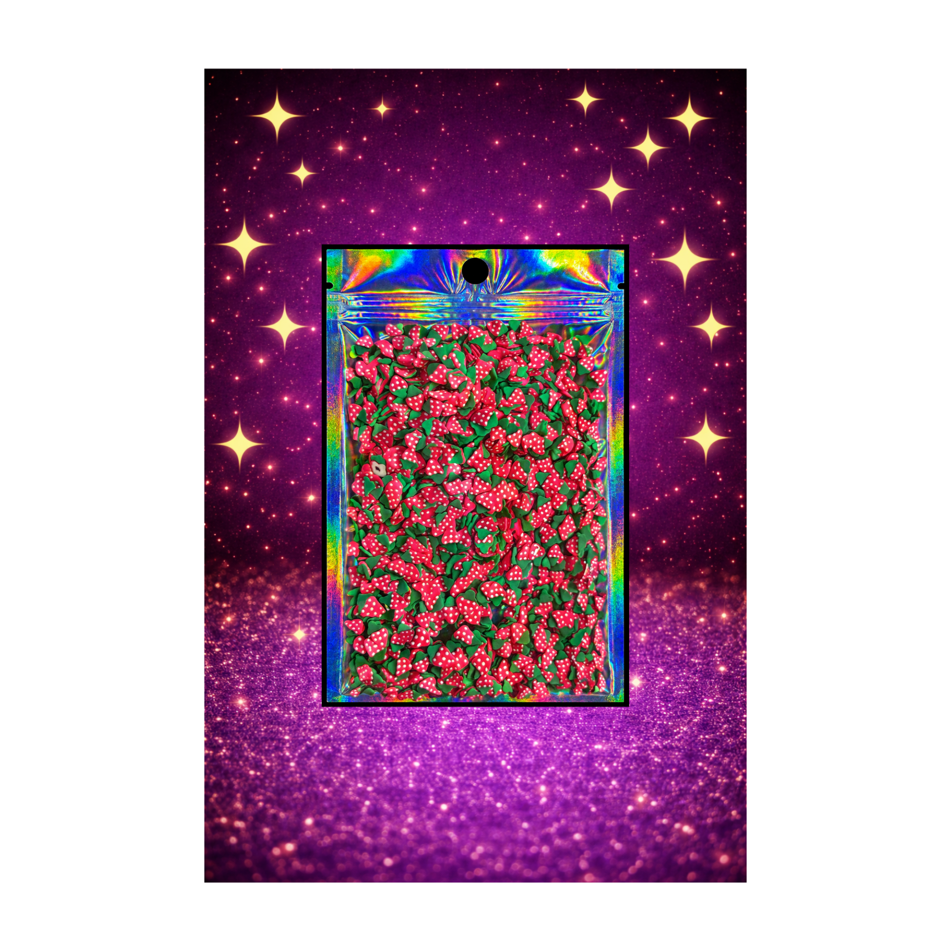 Strawberries Polymer Clay Slices – 10g