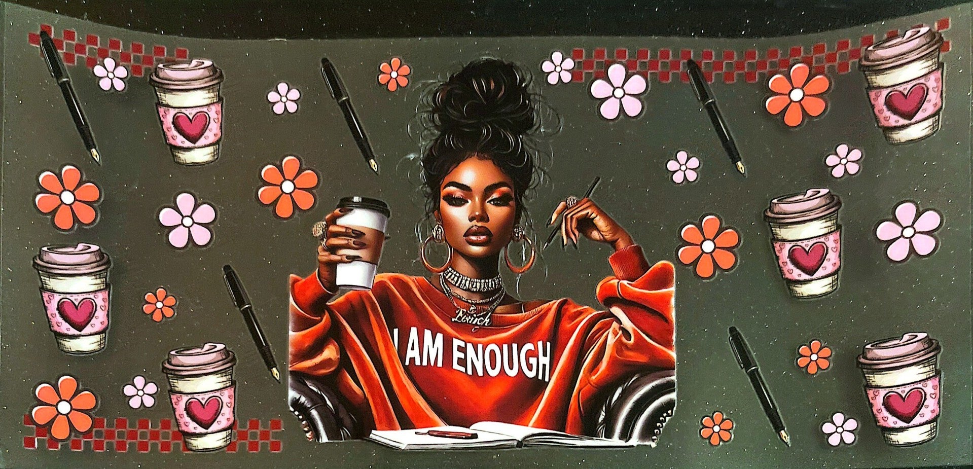 I am enough black girl 16oz wrap