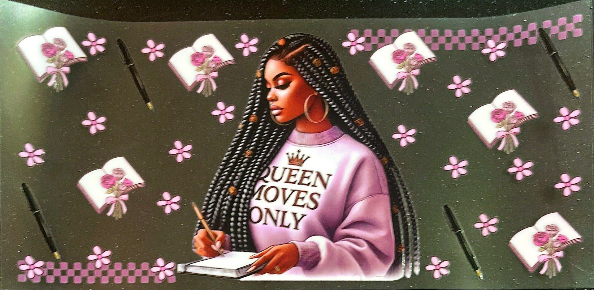 Queen moves only black girl 16oz wrap